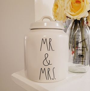 Rae Dunn Mr. & Mrs. Canister RARE